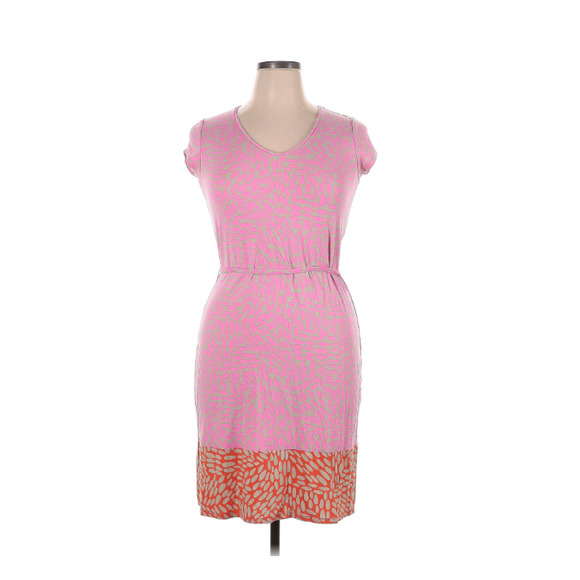 Boden Dresses & Skirts - Boden Jersey Knit Print 12R T-Shirt Dress V-Neck Cap Sleeve SoftGirlAesthetics